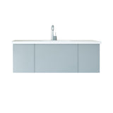 Vitri 48" Fossil Grey Bathroom Vanity with VIVA Stone Matte White Solid Surface Countertop Laviva 313VTR-48FG-MW