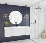 Vitri 54" Cloud White Bathroom Vanity with VIVA Stone Matte White Solid Surface Countertop Laviva 313VTR-54CW-MW