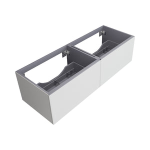 Vitri 60" Cloud White Double Sink Wall Hung Bathroom Vanity Cabinet Laviva 313VTR-60DCW