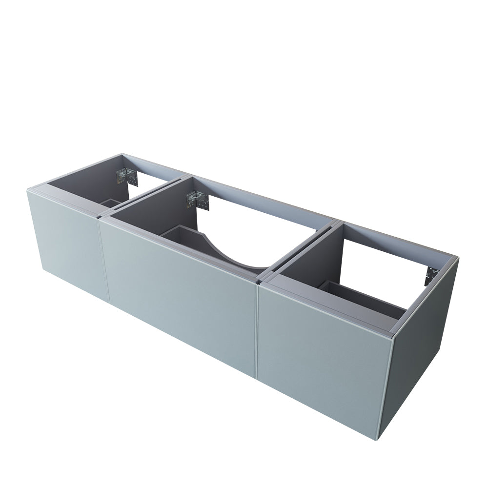 Vitri 66" Fossil Grey Single Sink Wall Hung Bathroom Vanity Cabinet Laviva 313VTR-66FG
