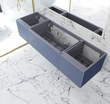 Vitri 72" Nautical Blue Single Sink Wall Hung Bathroom Vanity Cabinet Laviva 313VTR-72CNB