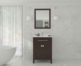 Wimbledon 24" Brown Bathroom Vanity with White Quartz Countertop Laviva 313YG319-24B-WQ