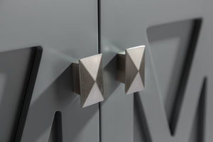 Wimbledon 24" Grey Bathroom Vanity with Matte White VIVA Stone Solid Surface Countertop Laviva 313YG319-24G-MW