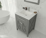 Wimbledon 24" Grey Bathroom Vanity with White Quartz Countertop Laviva 313YG319-24G-WQ