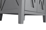 Wimbledon 24" Grey Bathroom Vanity with White Stripes Marble Countertop Laviva 313YG319-24G-WS