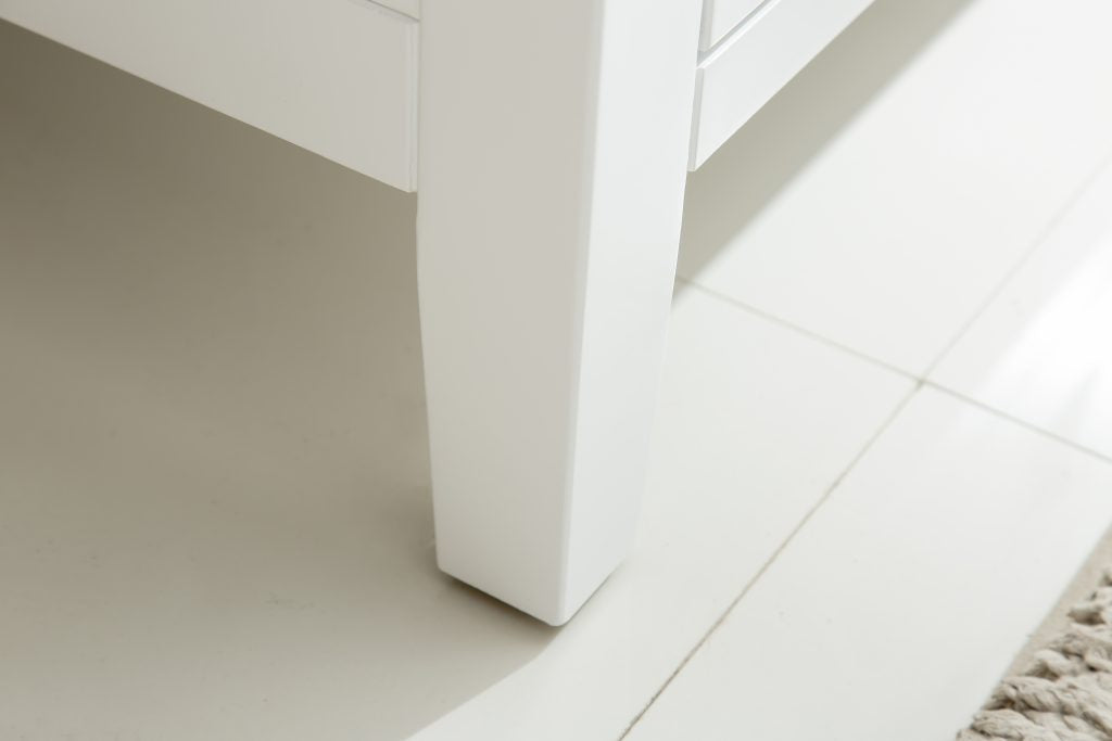 Wimbledon 24" White Bathroom Vanity with Matte White VIVA Stone Solid Surface Countertop Laviva 313YG319-24W-MW