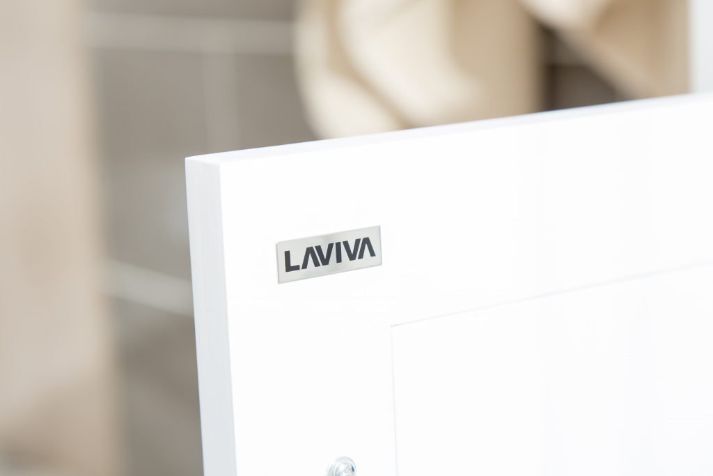 Wimbledon 24" White Bathroom Vanity with Matte White VIVA Stone Solid Surface Countertop Laviva 313YG319-24W-MW