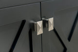 Wimbledon 36" Espresso Bathroom Vanity with White Stripes Marble Countertop Laviva 313YG319-36E-WS