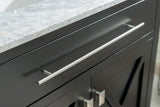 Wimbledon 36" Espresso Bathroom Vanity with White Stripes Marble Countertop Laviva 313YG319-36E-WS