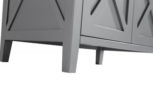 Wimbledon 36" Grey Bathroom Vanity with Black Wood Marble Countertop Laviva 313YG319-36G-BW