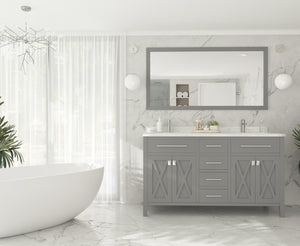 Wimbledon 60" Grey Double Sink Bathroom Vanity Cabinet Laviva 313YG319-60G