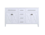 Wimbledon 60" White Double Sink Bathroom Vanity Cabinet Laviva 313YG319-60W