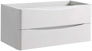 Fresca FCB9040WH Fresca Tuscany 40" Glossy White Wall Hung Modern Bathroom Cabinet