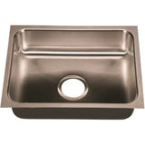JUST MANUFACTURING US-ADA-1618-A 18 Gauge Stainless Steel 16 in. O.D. x 18 in. x 5.5 in. DCR Single Bowl ADA Compliant Undermount Sink