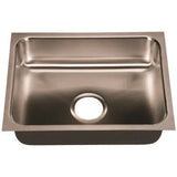 JUST MANUFACTURING US-ADA-1618-A 18 Gauge Stainless Steel 16 in. O.D. x 18 in. x 5.5 in. DCR Single Bowl ADA Compliant Undermount Sink