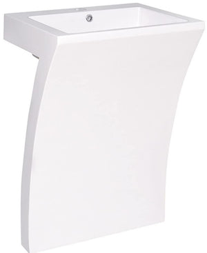 Fresca FCB5024WH Fresca Quadro 23" White Pedestal Sink