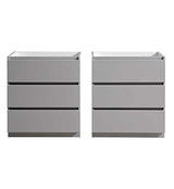 Fresca FCB93-3030GR-D Fresca Lazzaro 60" Gray Free Standing Double Sink Modern Bathroom Cabinet