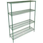 John Boos EPS-1424-G Wire Shelf, Green Epoxy Coated, 24" Length x 14" Width