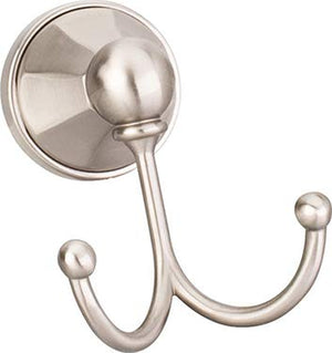 Elements BHE3-02SN-R Newbury Satin Nickel Double Robe Hook - Retail Packaged