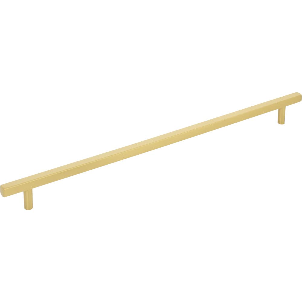 Jeffrey Alexander 845-305BG 305 mm Center-to-Center Brushed Gold Square Dominique Cabinet Bar Pull