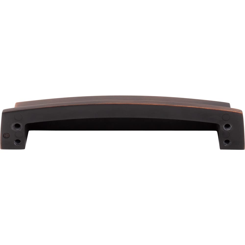 Jeffrey Alexander 141-128DBAC 128 mm Center Brushed Oil Rubbed Bronze Square-to-Center Square Renzo Cabinet Cup Pull