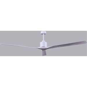 Matthews Fan NKXL-MWH-BW-90 Nan XL 6-speed ceiling fan in Matte White finish with 90” solid barn wood tone wood blades