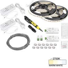 Task Lighting L-VK2Z2A-32-27 32 ft 225 Lumens Per Foot Vivid Duo Wireless Controller Tape Light Kit, 2 Zone 2 Area, 2700K Warm White