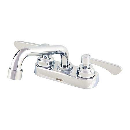 Gerber GC444242 Chrome Commercial Two Lever Handle Laundry Tub Faucet