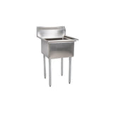 John Boos E1S8-24-14T24 E-Series Pot and Dish Sink - (1) 24"Wx24"D Bowl, (2) 24"W Drainboards