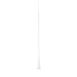 Kuzco PD15824-WH TAPER 24" PD White 120V TRIAC/ELV LED 3000K 90CRI 7W