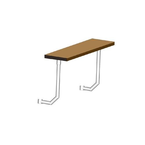 John Boos L057-OS Oil Finish L Hard Rock Maple Steam Table Boards with Adjustable Stainless Steel Support Arm, 48 x 12 1.25 inch - 1 each.
