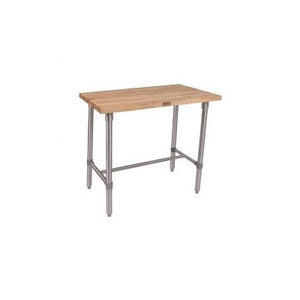 John Boos CUCNB02C Cucina Americana Classico Prep Table with Wood Top Size: 48" W x 24" D 36" H, Casters: Included