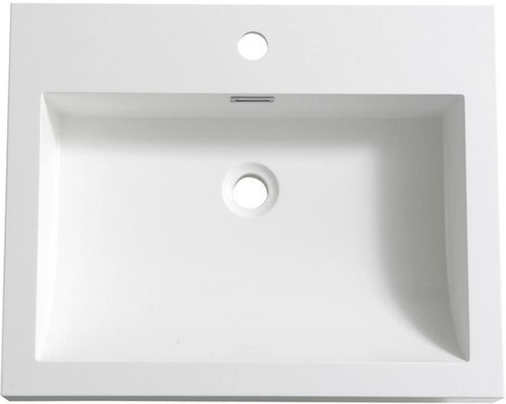 Fresca FVS8006WH Fresca Nano 24" White Integrated Sink / Countertop