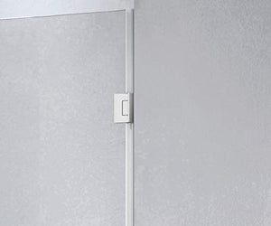 Genius Plus Frameless Shower Door Size fits for Width of 57' - 61'' * H76'' with a Side Panel in Matte Black Premium Hardware Finish, Low Iron Tempered Glass Included(59'') …
