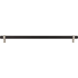 Jeffrey Alexander 5319MBSN 319 mm Center-to-Center Matte Black with Satin Nickel Key Grande Cabinet Bar Pull