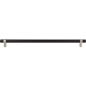 Jeffrey Alexander 5319MBSN 319 mm Center-to-Center Matte Black with Satin Nickel Key Grande Cabinet Bar Pull
