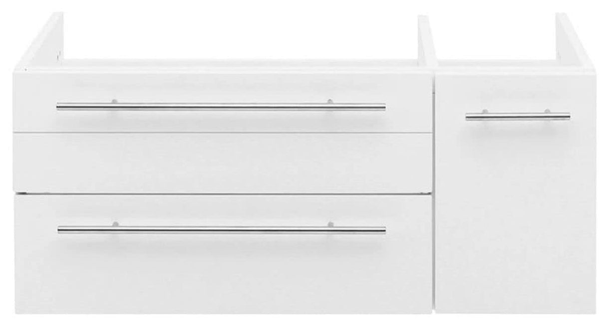 Fresca FCB6136GR-UNS-L Fresca Lucera 36" Gray Wall Hung Undermount Sink Modern Bathroom Cabinet - Left Version