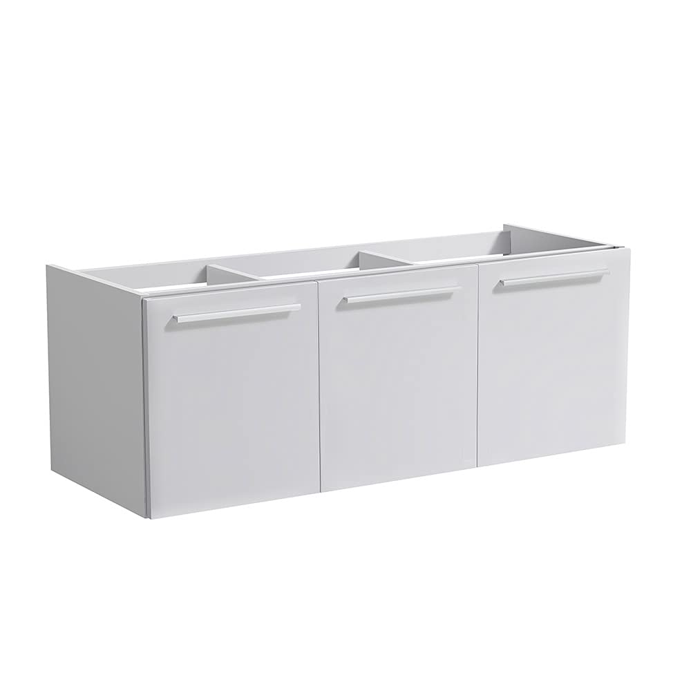 Fresca FCB8092WH Fresca Vista 48" White Wall Hung Modern Bathroom Cabinet