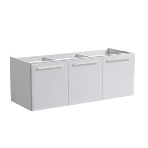 Fresca FCB8092WH Fresca Vista 48" White Wall Hung Modern Bathroom Cabinet