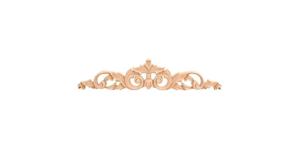 Hardware Resources ONL-02-36CH 36-7/16" W x 1" D x 7-1/2" H Cherry Acanthus Onlay