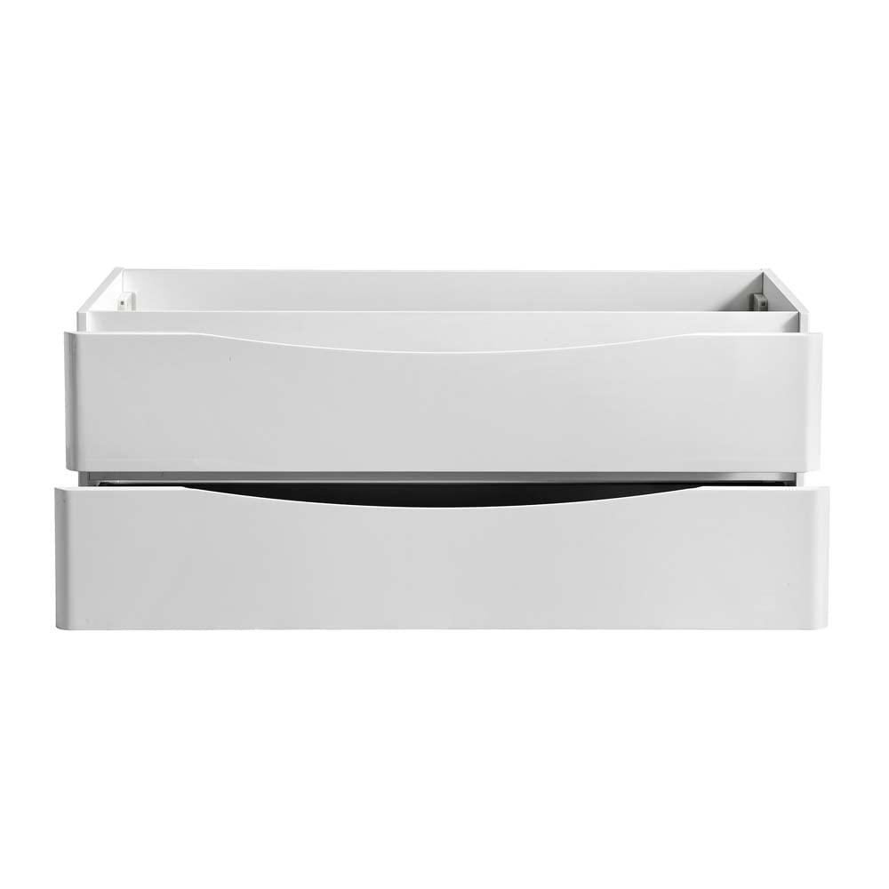 Fresca FCB9048WH Fresca Tuscany 48" Glossy White Wall Hung Modern Bathroom Cabinet