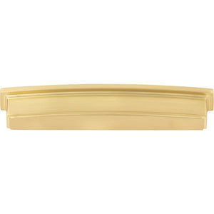 Jeffrey Alexander 141-160BG 160 mm Center Brushed Gold Square-to-Center Square Renzo Cabinet Cup Pull