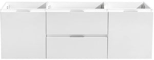 Fresca FCB8360WH Fresca Valencia 60" Glossy White Wall Hung Single Sink Modern Bathroom Cabinet