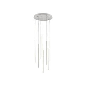 Kuzco MP14919-WH CHUTE 8 Head MP White 120V TRIAC/ELV LED 3000K 90CRI 72W