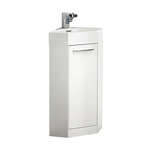 Fresca FVN5082WH Fresca Coda 14" White Modern Corner Bathroom Vanity
