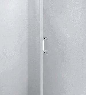 Genius Plus Frameless Shower Door Size fits for Width of 57' - 61'' * H76'' with a Side Panel in Matte Black Premium Hardware Finish, Low Iron Tempered Glass Included(59'') …