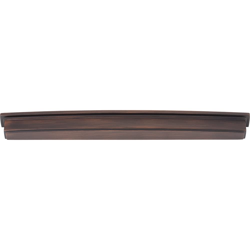 Jeffrey Alexander 141-305DBAC 305 mm Center Brushed Oil Rubbed Bronze Square-to-Center Square Renzo Cabinet Cup Pull