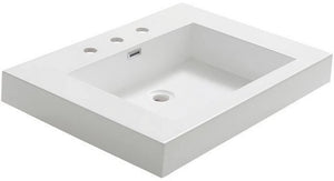 Fresca FVS8070WH Fresca Potenza 28" White Integrated Sink / Countertop