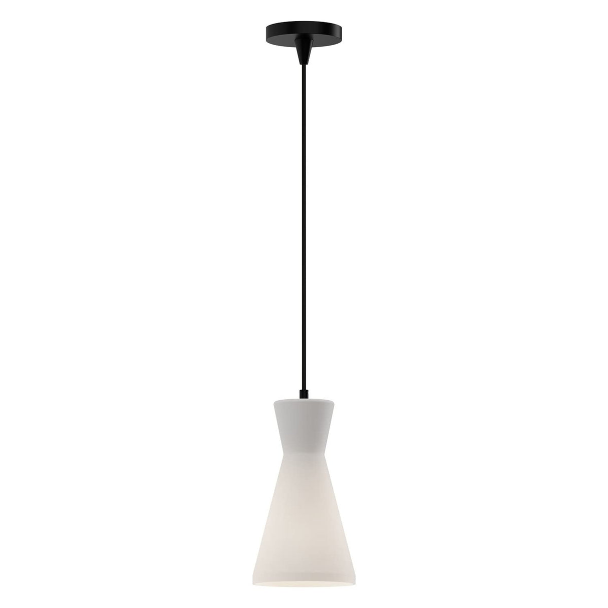 Alora PD473706MBOP BETTY 6" PENDANT MATTE BLACK OPAL GLASS
 72" WIRE E26 60W