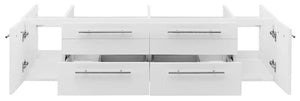 Fresca FCB6160RBL-VSL-D Fresca Lucera 60" Royal Blue Wall Hung Double Vessel Sink Modern Bathroom Cabinet